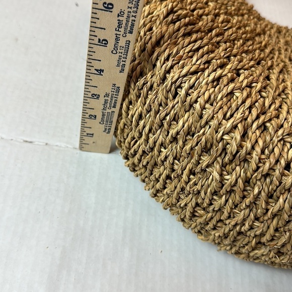 San Diego hat company sea grass tote with beaded handles - Picture 11 of 11